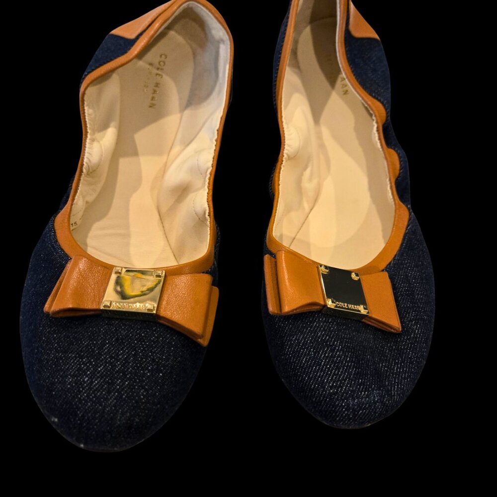 Cole Haan Denim Ballet Flats – Women’s Size 12 – Rare Size – Like New - Picture 13 of 13